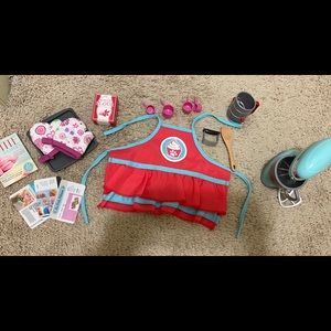 Grace’s American Girl doll baking set!